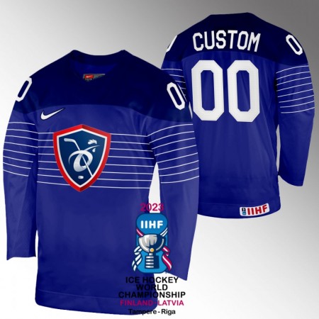 Miesten Ranska Pelipaita Custom IIHF World Championship 2023 Sininen Miesten Ranska Pelipaita Custom IIHF World Championship 2023 Sininen